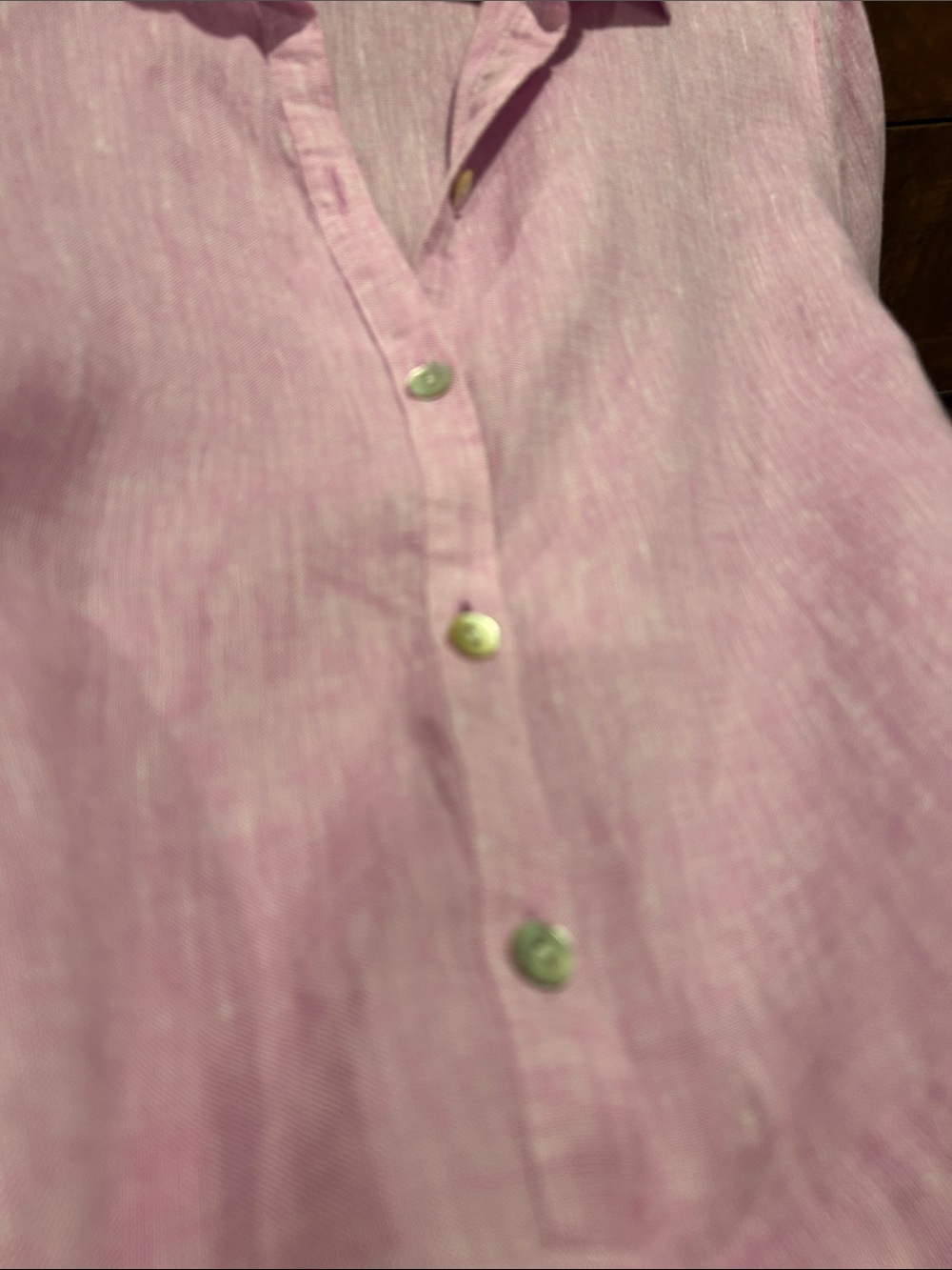 J. Jill Long-Sleeve Button-Front Linen Tunic in Lilac - Picture 7 of 15